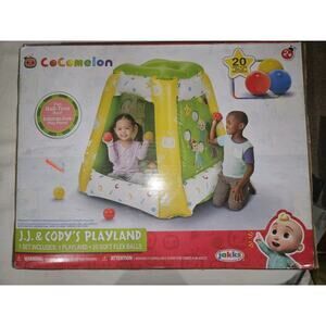 NEW CoComelon J.J. & Cody's Inflatable Playland Ball Pit + 20 Soft Flex Balls